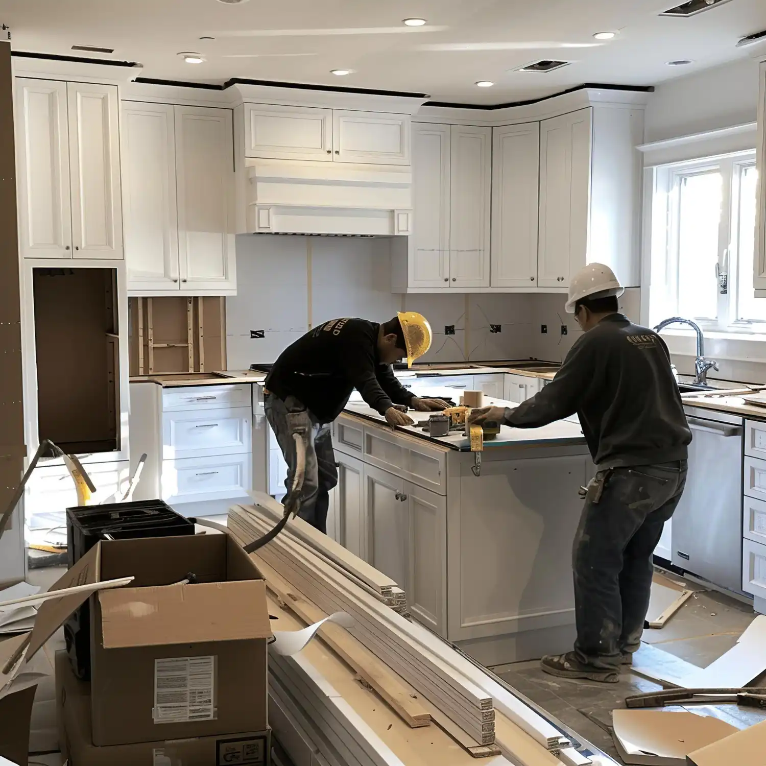 Kitchen before remodeling with traditional layout in Ashburn VA