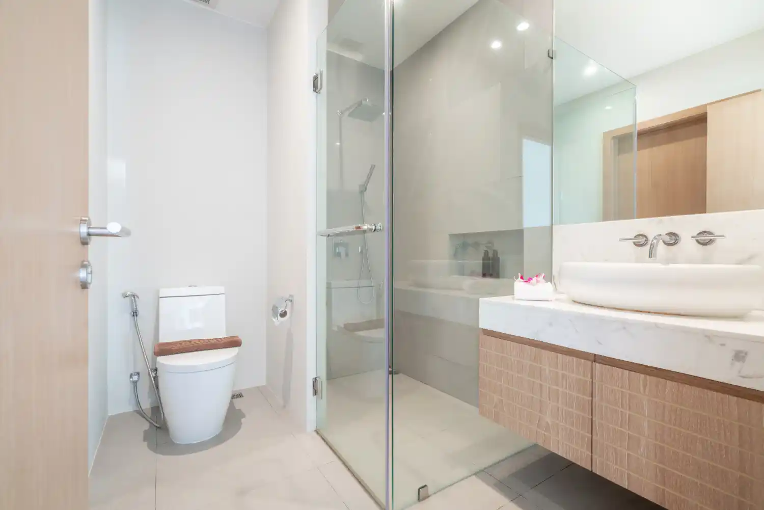 Stylish bathroom transformation featuring modern fixtures and elegant finishes