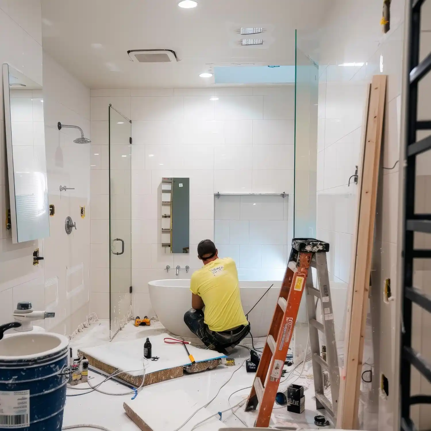 Bathroom design planning session focused on layout, style, and functionality