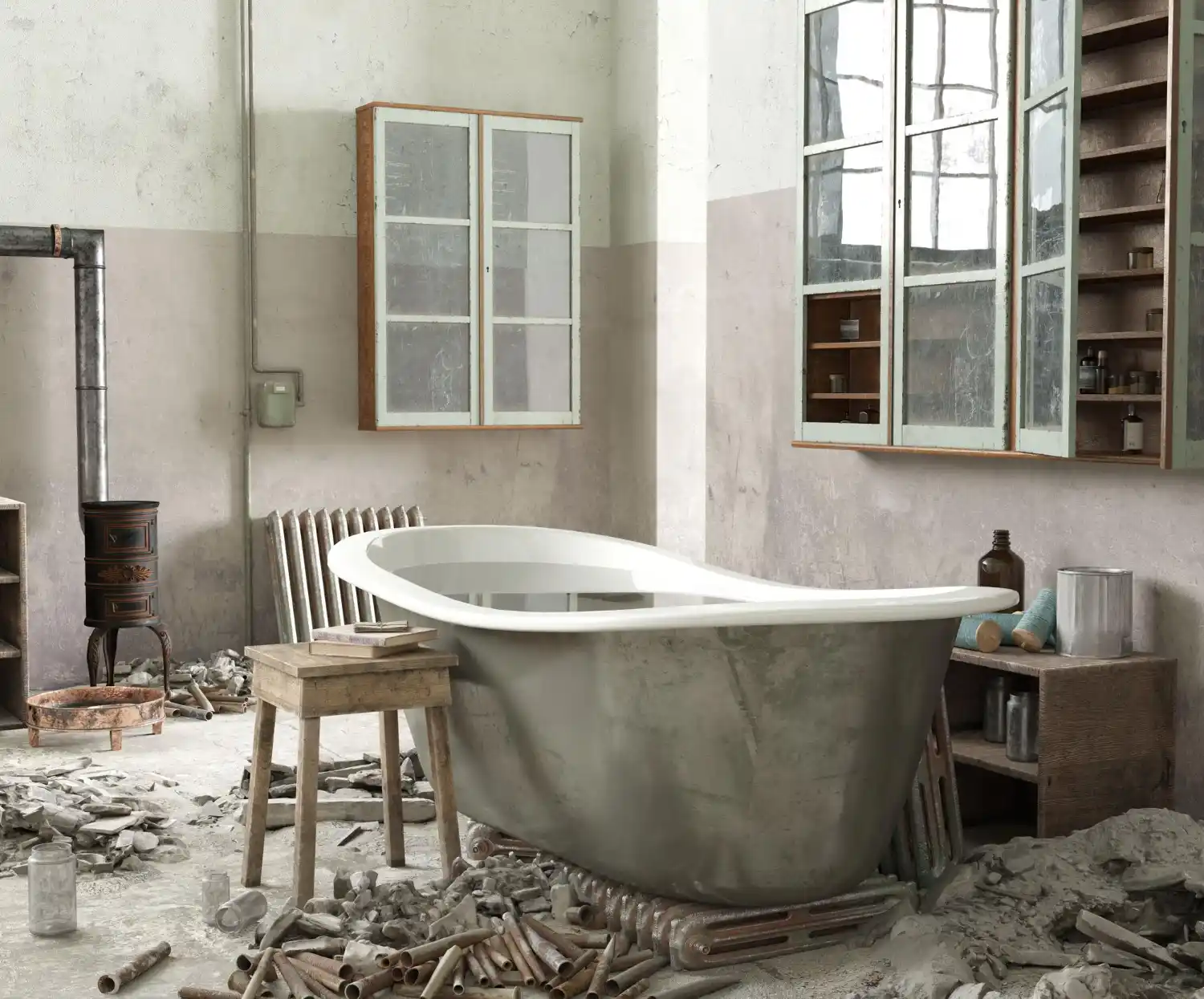 Modern residential bathroom renovation project in Herndon Virginia home