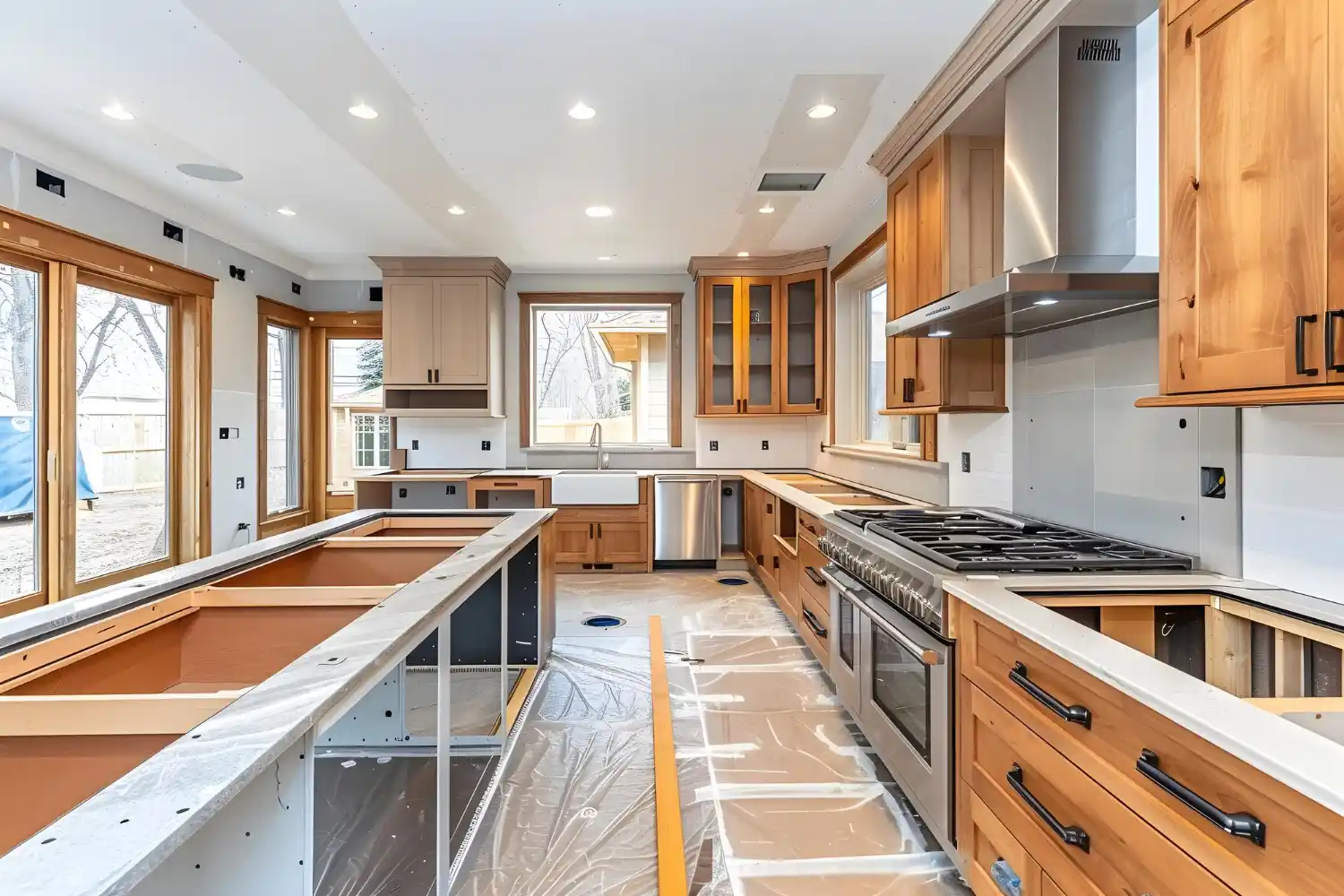 Luxury Kitchen Renovation with Custom Cabinets